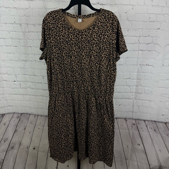Old Navy Cheetah Print Dress Size XL Tall - Picture 1 of 6